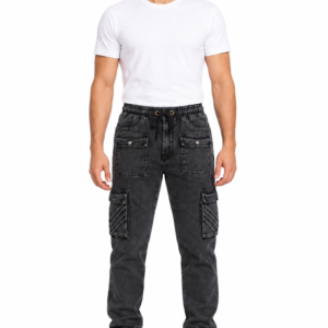 Urban Washed Charcoal Cargo Joggers