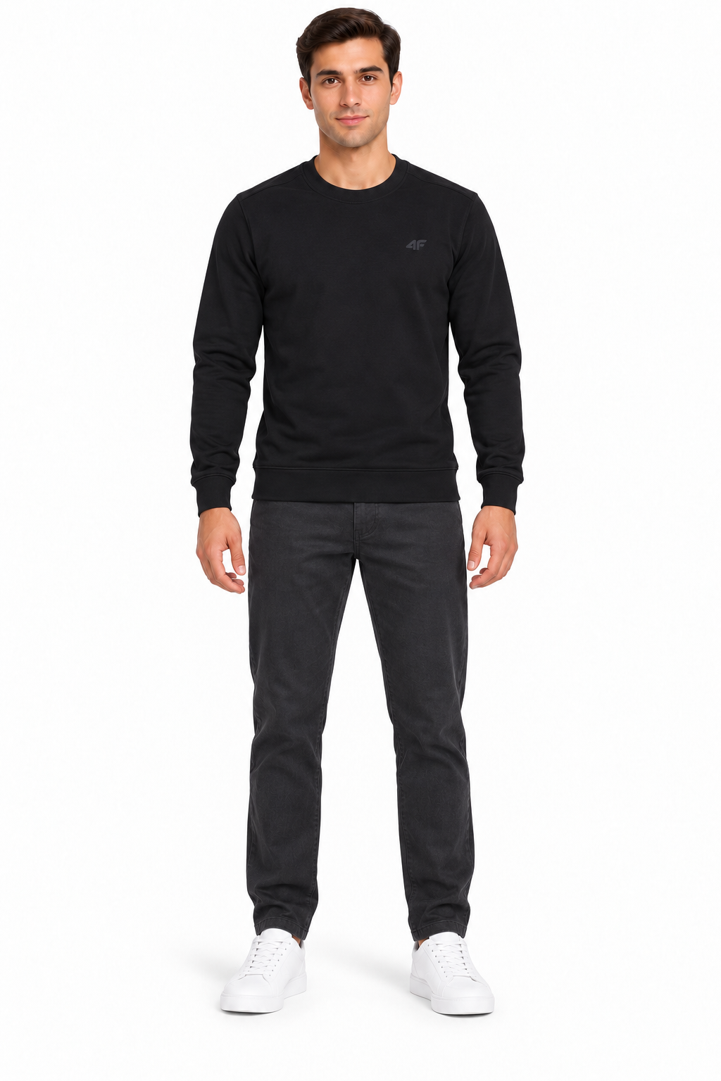 Essential Black Crewneck Sweatshirt
