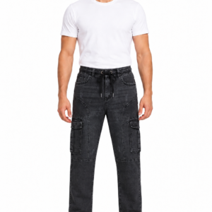 Utility Black Straight-Leg Cargo Pants