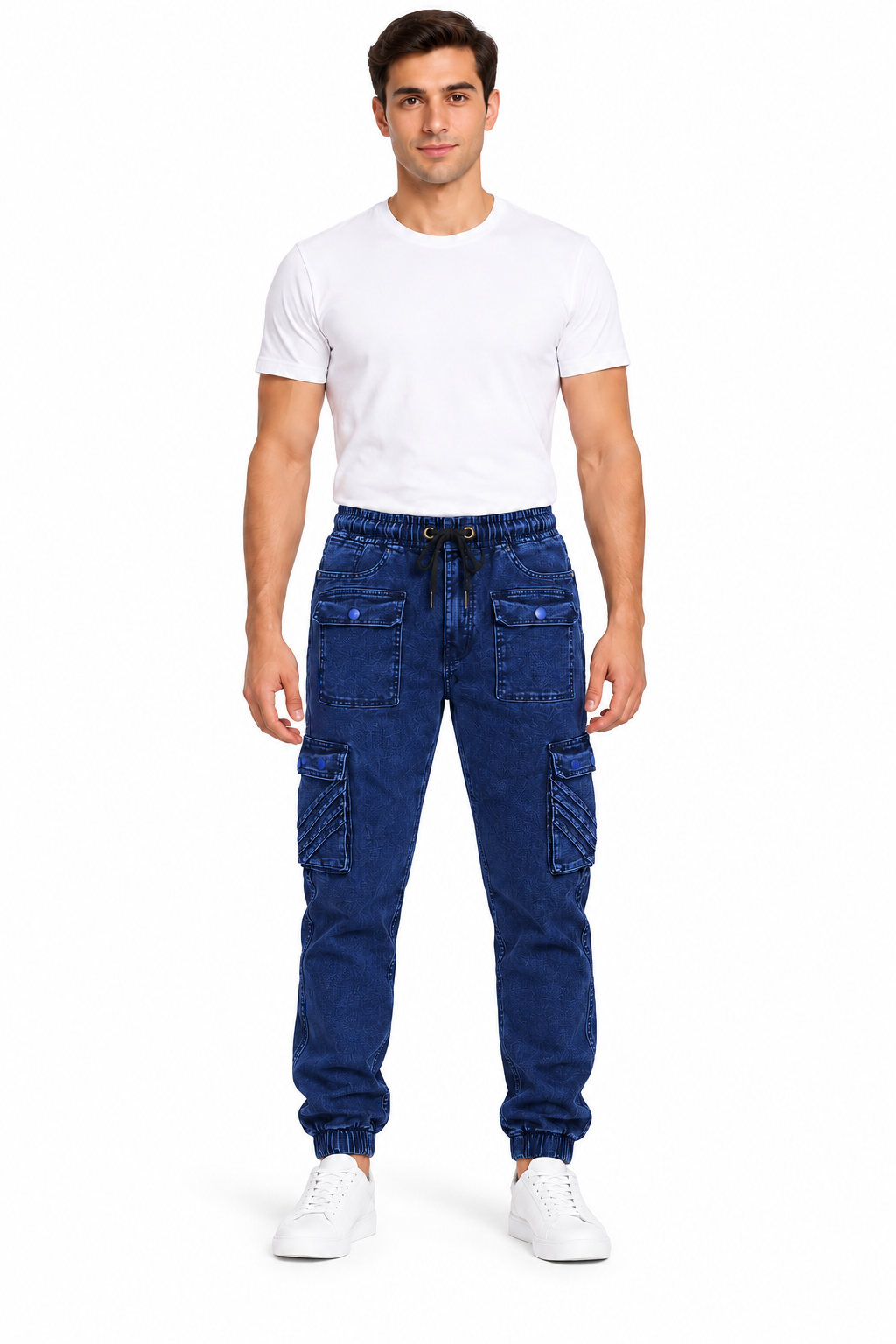 Urban Dark Blue Cargo Joggers