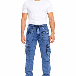 Urban Light Blue Cargo Joggers